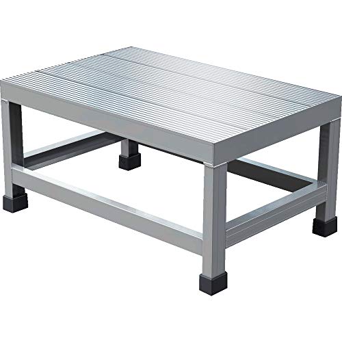 トラスコ中山(TRUSCO) アルミ製溶接一体構造型作業台 一段(完成品) シルバー W600×D400×H300 WTDB-6430